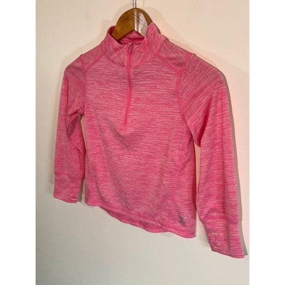 Girls Pink Half Zipped Light Weight Xersion Everair Shirt - Picture 4 of 8